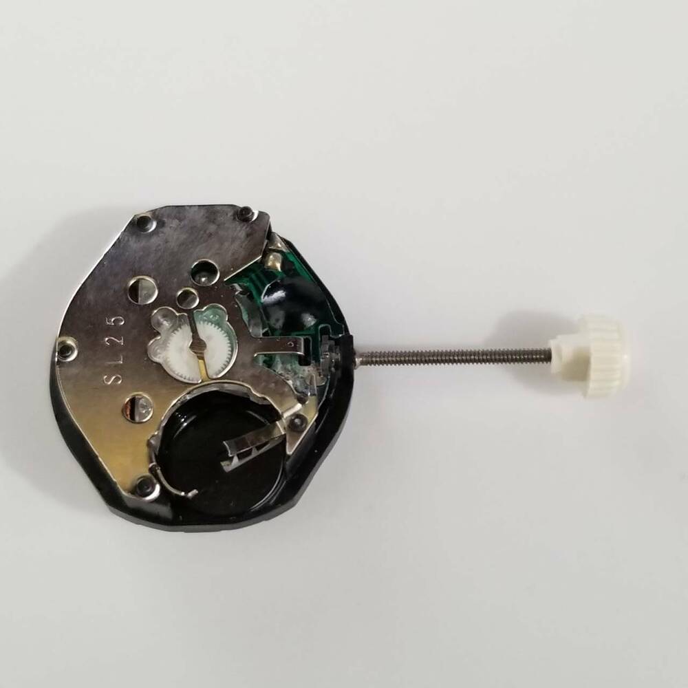 Set of 3 SUNON SL25 quartz watch movements for accurate watch repair and replacement parts.