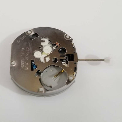 SUNON PE70-2 quartz watch movement repair part showing intricate gears for accurate timekeeping.