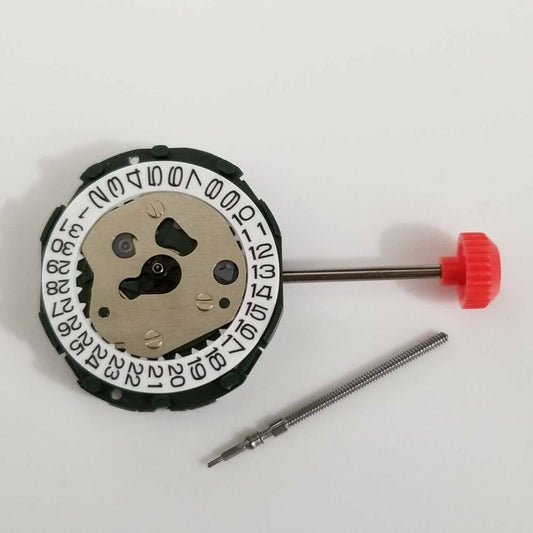 Miyota 2015 quartz watch movement for repairs, replacing 2010 model, precision timekeeping parts.