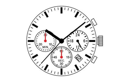 S. Epson VR32 quartz watch movement part for precise timekeeping in watch repairs.