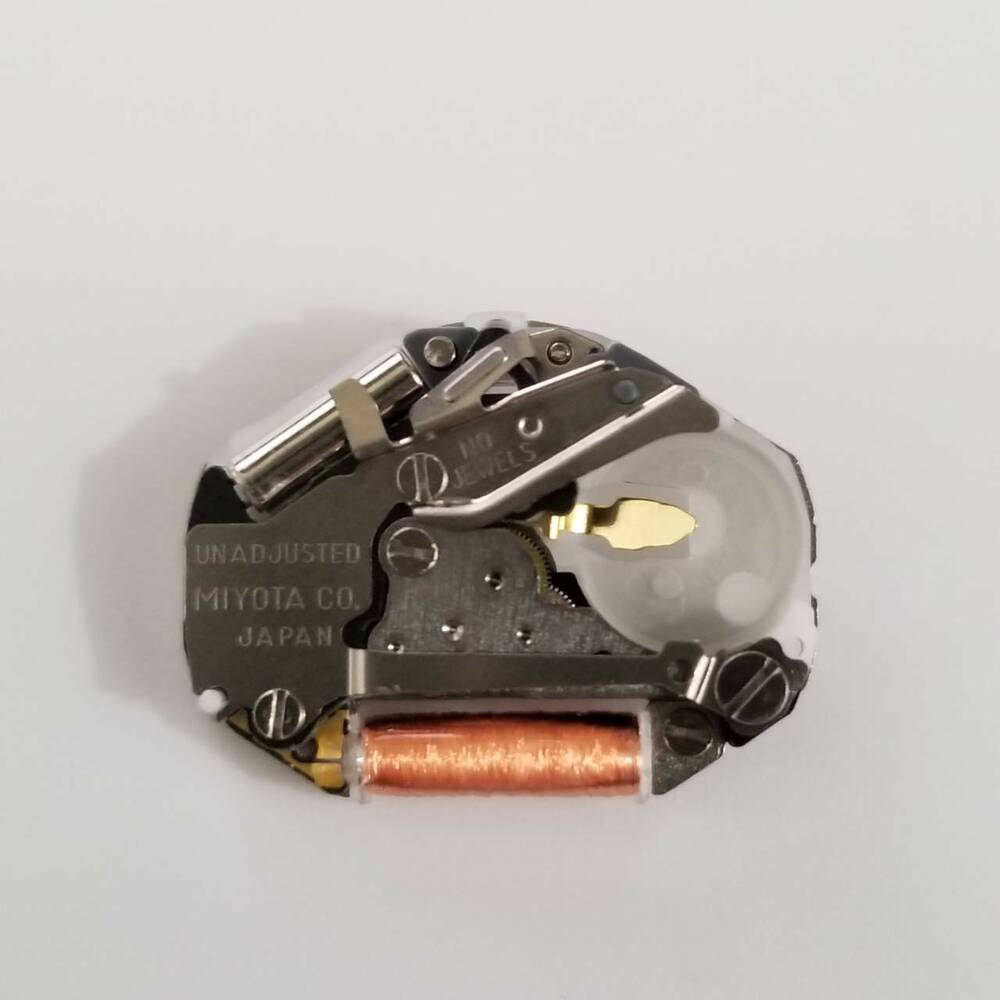 Miyota 2035 quartz watch movement for repair, compatible with 2030, PC21, and Adec 2038 models.