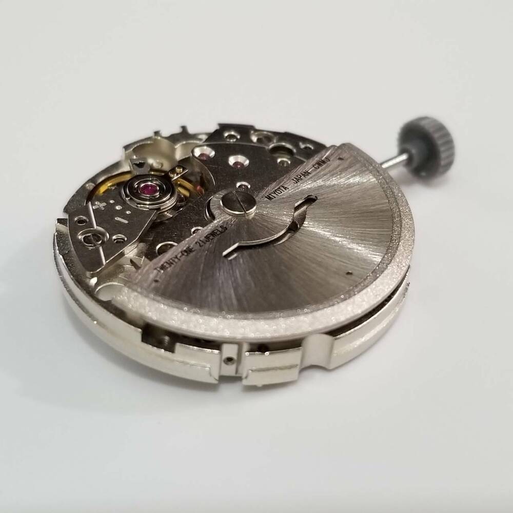 Miyota 8205 automatic watch movement by Citizen for precise mechanical watch repairs.