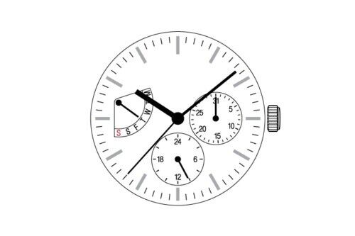 S. Epson VX3S quartz watch movement repair part, precise and durable for accurate timekeeping restoration.