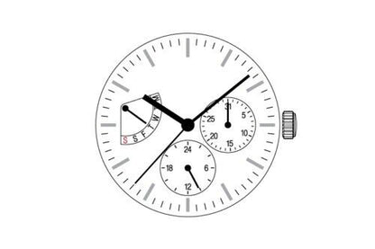 S. Epson VX3S quartz watch movement repair part, precise and durable for accurate timekeeping restoration.