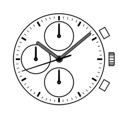 SII VD55 quartz watch repair part featuring V655 movement for precise timekeeping.