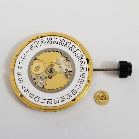 ETA 955.412 quartz watch movement with 3 hands, compatible replacement for 955.411, 955.414, F05.111, F05.11A.