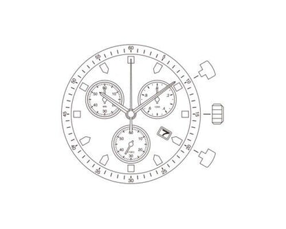 Miyota 6S30 quartz watch movement, precise repair part for reliable watch accessory maintenance.