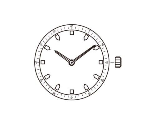 Miyota 2034 quartz watch movement replacement for precise and reliable repairs.