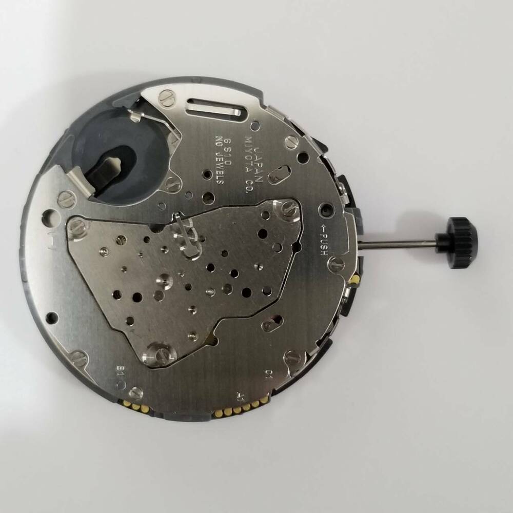 Miyota 6S10 quartz watch movement, precise timekeeping repair part for durable watch accessories.