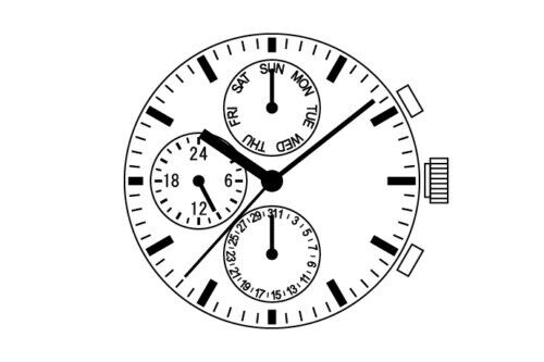 S. Epson VX9N quartz watch repair part, precision movement component ensuring accurate timekeeping and reliable watch function