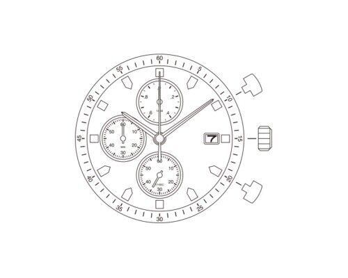 Miyota 6S10 quartz watch movement by Citizen for precise and durable watch repairs.