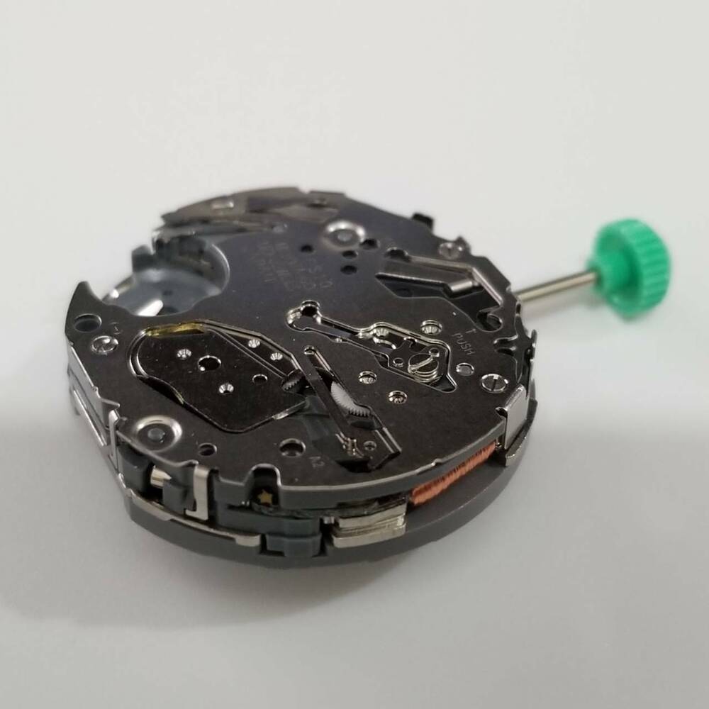 Miyota FS10 quartz watch movement replacement part for accurate timekeeping in watch repairs.