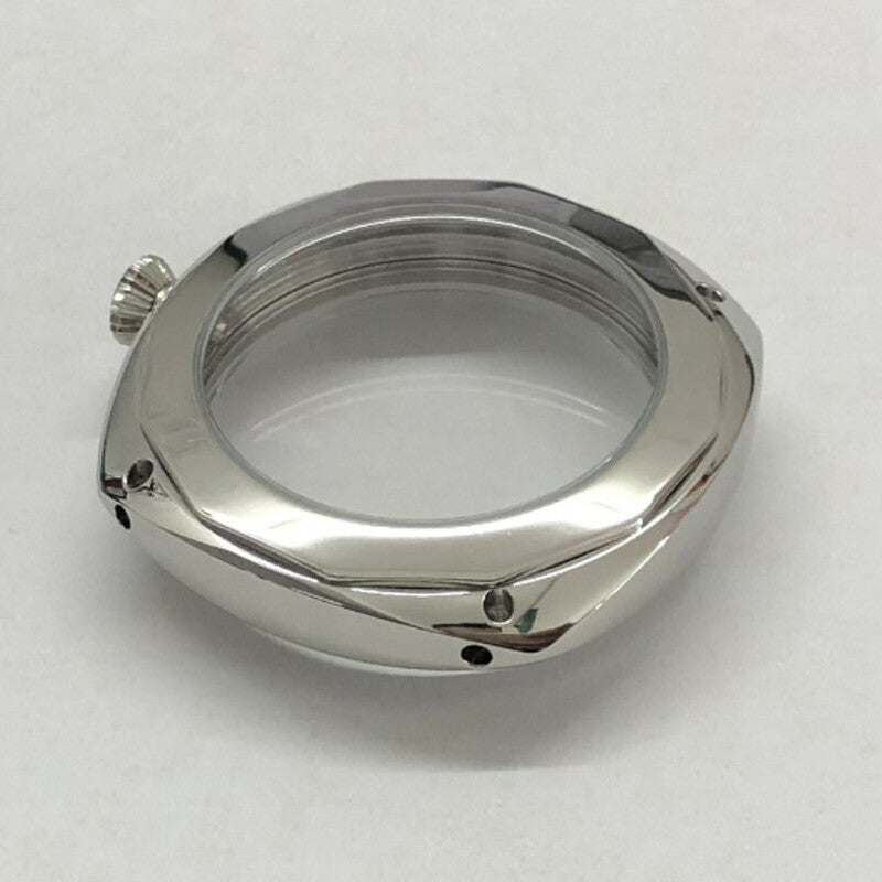 Uhrgeh�use 45mm aus kratzfestem Saphirglas und 16L Stahl, kompatibel mit ETA 6497/6498 Uhrwerken.