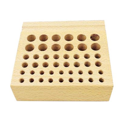 46 Holes Wooden Watchmaker Tool Holder For Repair Tool Organizer Stand