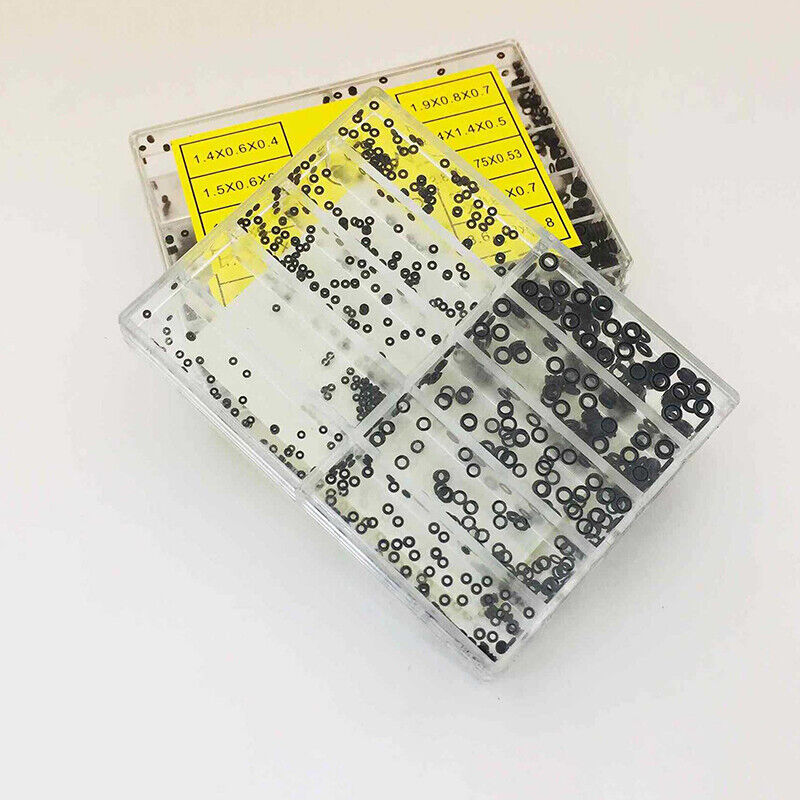 Waterproof rubber O ring gasket for watch crowns, durable seal in assorted sizes for accessory repair.