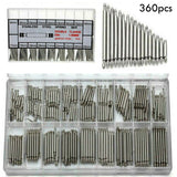 Watch Band Strap Spring Bars Stainless Steel Set Kit (360PCS) 8-25mm Link Pins