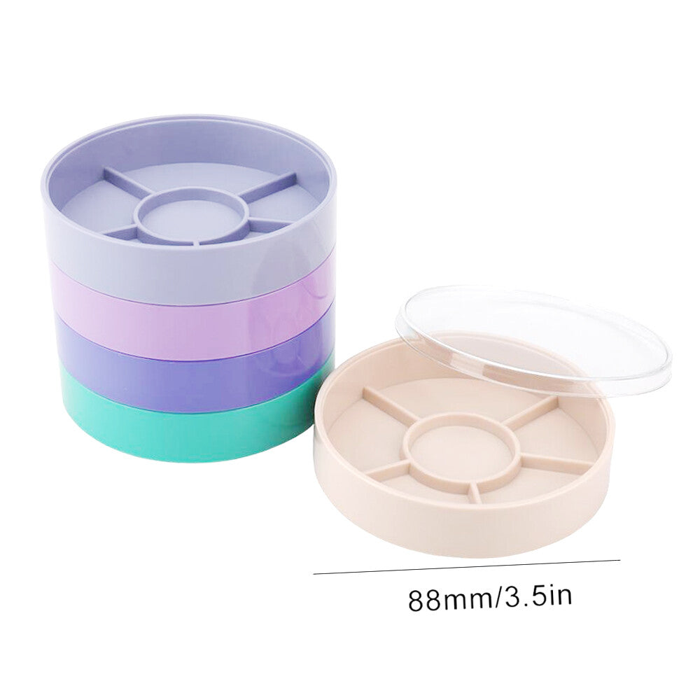 Stackable 5-layer watch parts storage box, ideal for organizing screws and movement components efficiently.