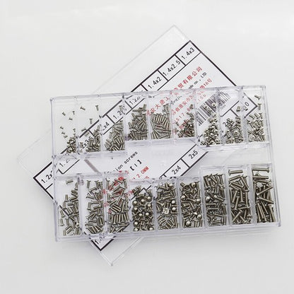 Mini screws set, 27pcs in 1.2mm, 1.4mm, 2.0mm for watch case repairs