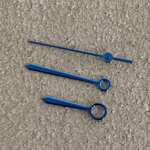 Green luminous sharp blue and black watch hands set by B41 for NH35A/NH36 movement, perfect watch repair accessory.