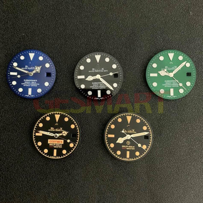 Watch Dial Blue/Green Luminous Suitable for 8215/2813/8200 RLX Dial With Hands