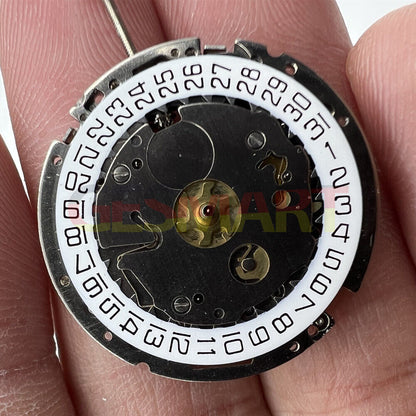 Echte Schweizer ISA 8161 Silber Uhr Quarzwerk Uhrwerk 3 Zeiger Datum bei 4