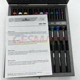 Bergeon 7899-A10 Set Of 10 Ergonomic Screwdrivers Ø0.50mm-Ø3.00mm In Wooden Box