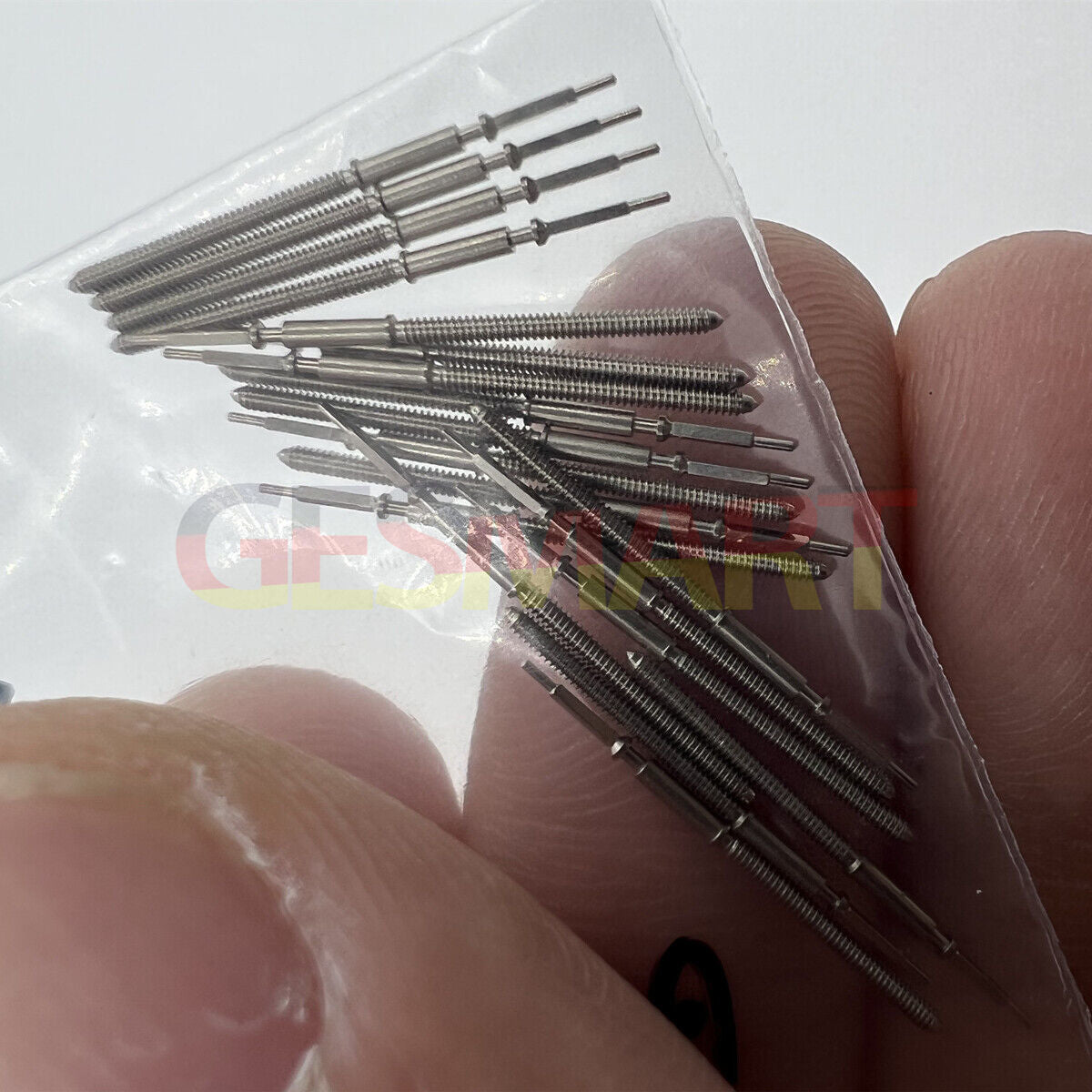 Watch winding stem for Ronda 6003D quartz movement, precision fit for smooth time adjustment.