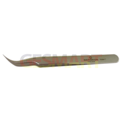 Bergeon 7026-7 Antimagnetic Tweezer Fine Curved Points