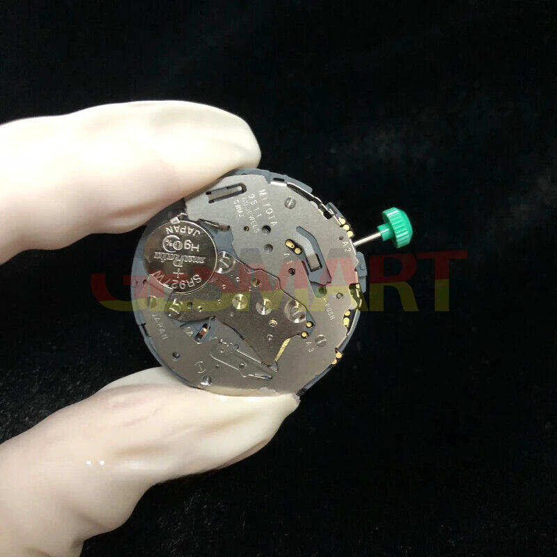 Miyota OS11 quartz watch movement with date display at 3, 4, and 6 o'clock position by Original Japan Made.