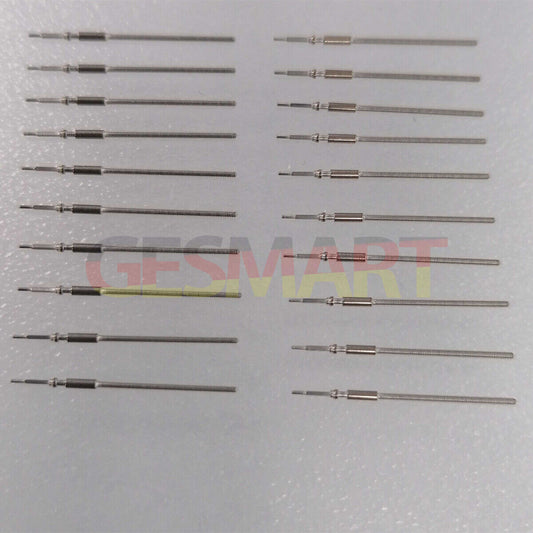 Watch winding stem for OR15 movement, durable replacement part for precise time adjustment.