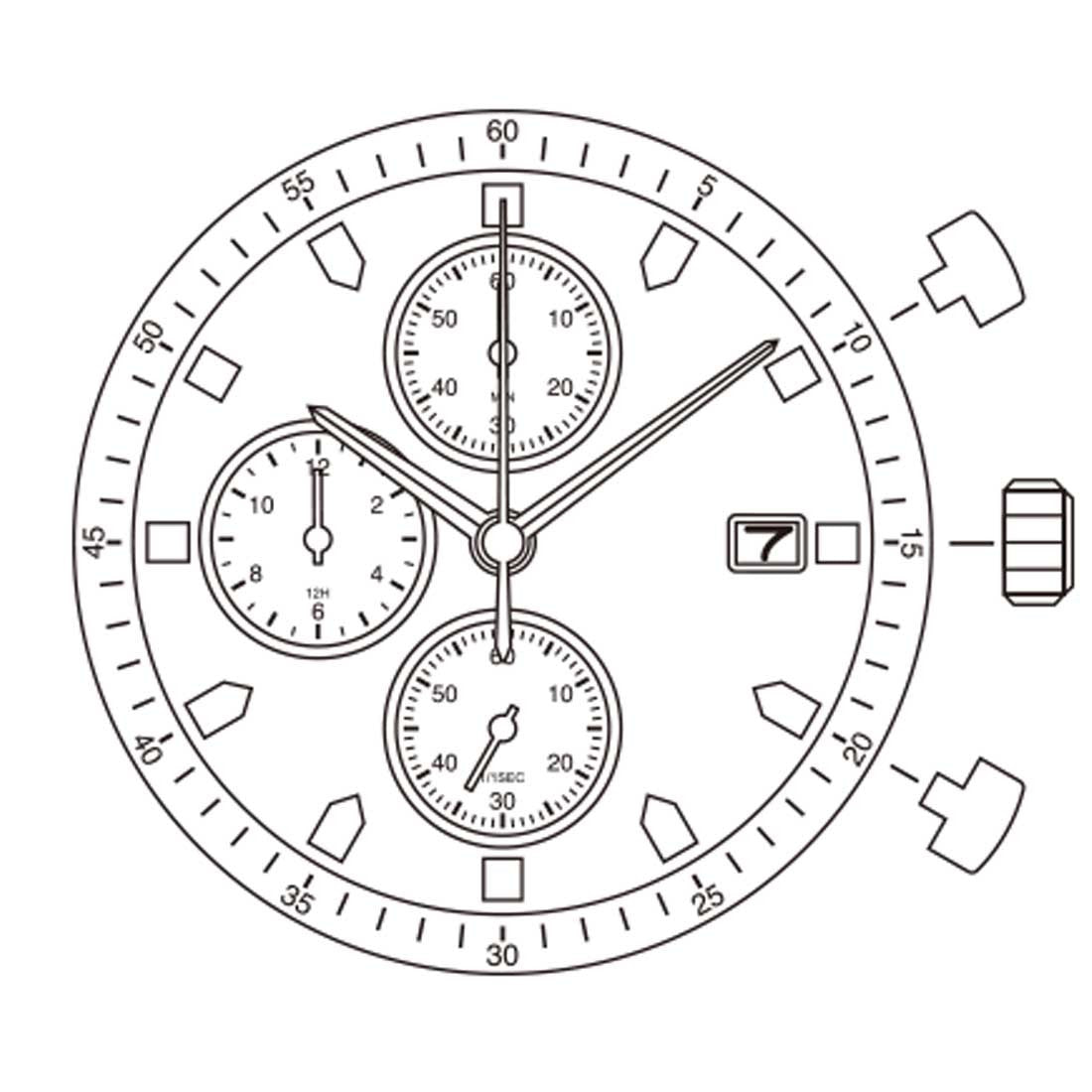 Mouvement Miyota OS10 Date à 3 heures Mouvement à quartz japonais