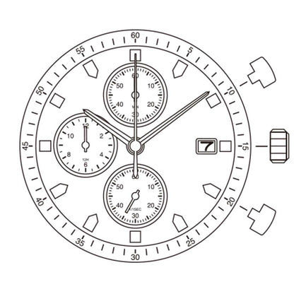 Mouvement Miyota OS10 Date à 3 heures Mouvement à quartz japonais