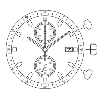 Mouvement à quartz japonais Miyota 0S11, fabriqué au Japon