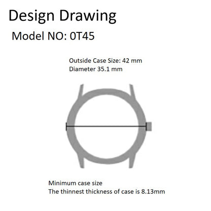 Miyota 0T45 Japan Quartz Movement watch part for accurate timekeeping, high-quality Japanese craftsmanship.