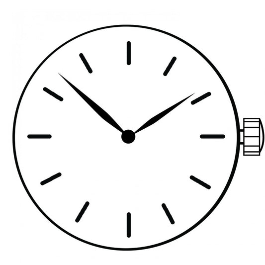 Ronda 1062 quartz watch movement with 2 hands, precise and reliable for watch repairs.