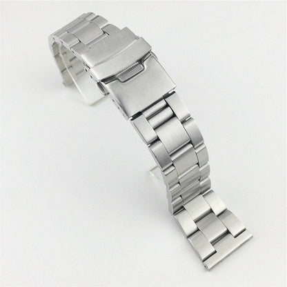 Diving Silk watch band with double lock buckle, available in 18-26mm widths for secure fit and style.