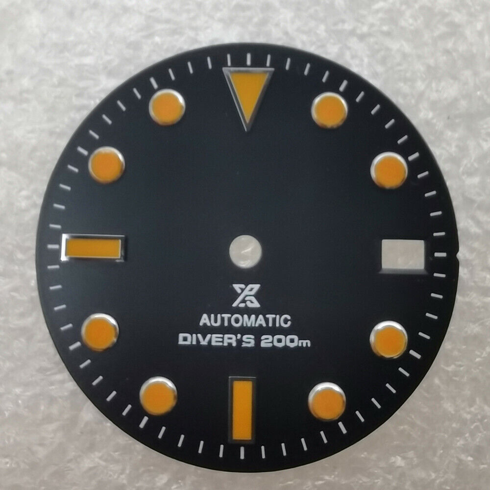 Cadran de montre neuf de 28,50 mm, vert lumineux, adapté au mouvement NH35 #04