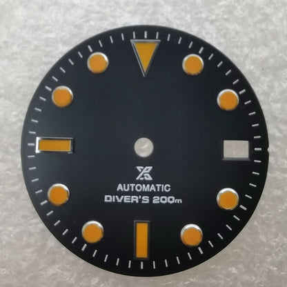 Cadran de montre neuf de 28,50 mm, vert lumineux, adapté au mouvement NH35 #04