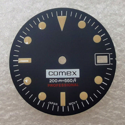 28.50mm watch dial, no lume, compatible with NH35/NH36 movement, sleek design.