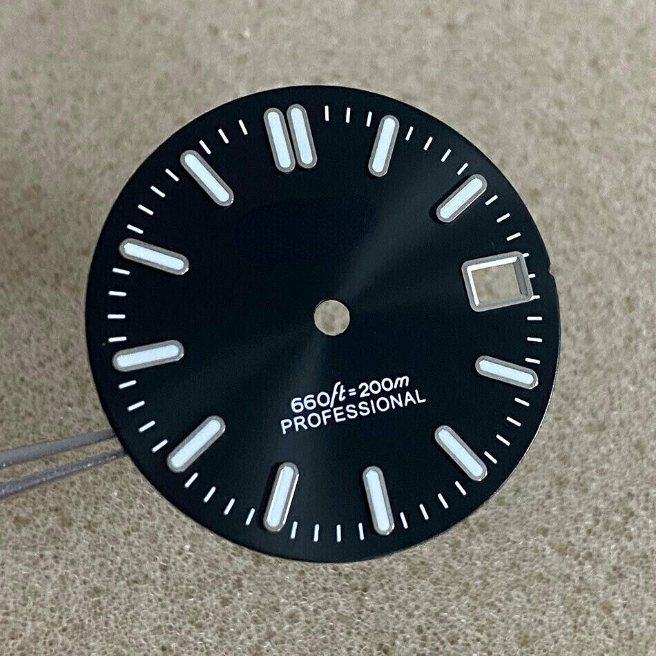 Cadran de montre 28,5 mm vert lumineux, compatible avec le mouvement NH35 #AE46