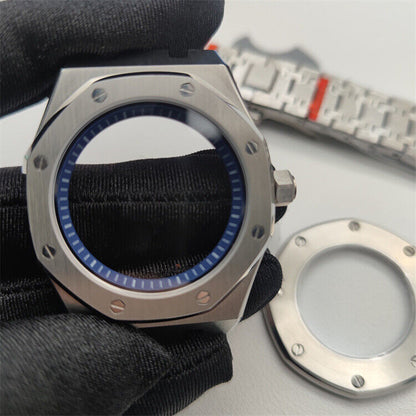 42MM 316L Edelstahl Uhrengehäuse Armband Lünette für NH35/NH36/4R35 Uhrwerk 