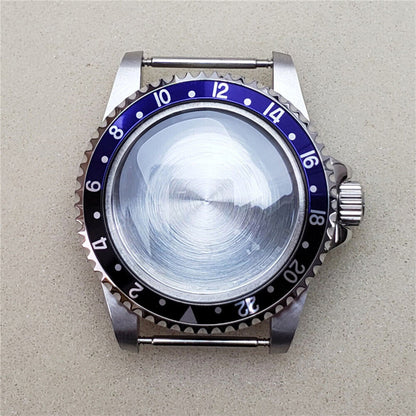 39.5MM stainless steel watch case for NH35/NH36 movement with clear acrylic crystal.