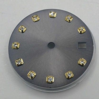 29 mm Zifferblatt ohne Leuchtmasse, geeignet für NH35 NH36 Uhrwerk, Imitation Diamond Nail