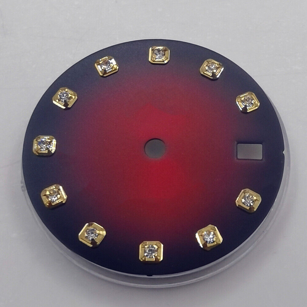 29 mm Zifferblatt ohne Leuchtmasse, geeignet für NH35 NH36 Uhrwerk, Imitation Diamond Nail