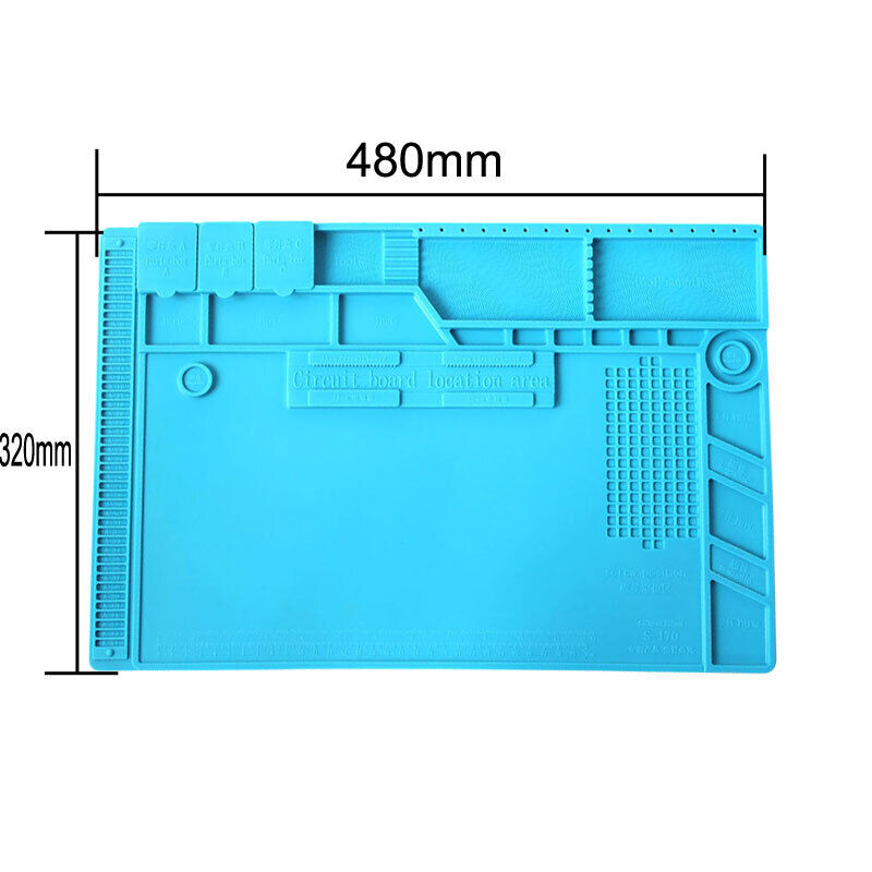 Heat-resistant soldering mat with silicon surface for watch repair and precision soldering tasks
