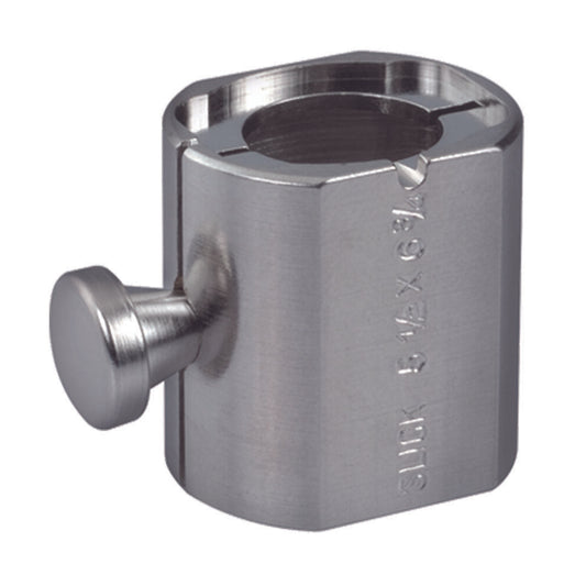 Horotec MSA09.020 steel reversible watch movement holder with button for secure repair and assembly tasks.
