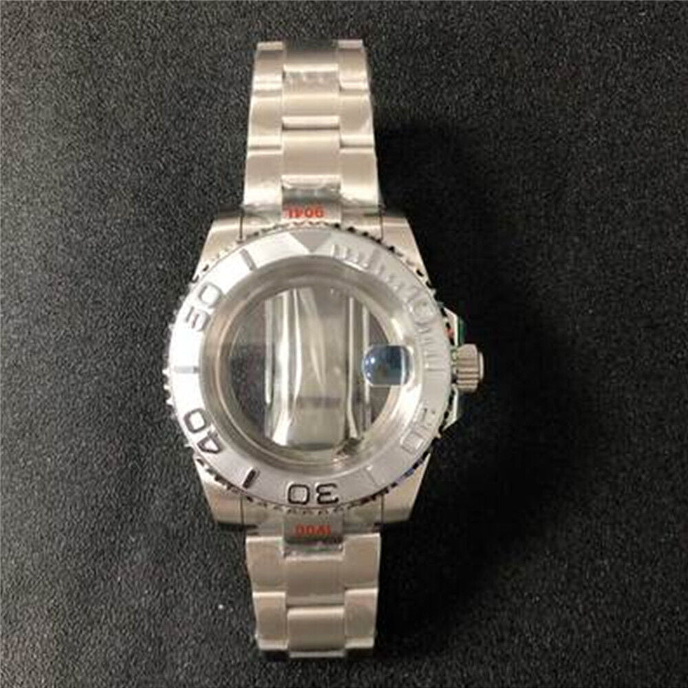 22 Farben 40MM Saphirglas Uhrengehäuse Transparenter Boden + Armband für NH35/NH36 