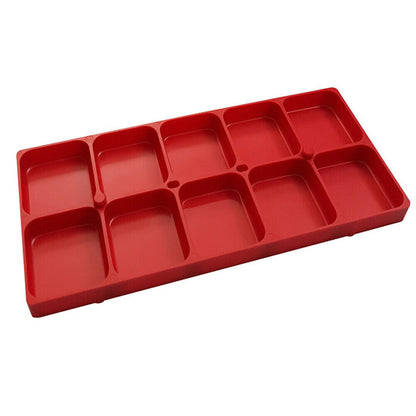 Horotec 17.530 plastic container with 10 compartments for organizing watch accessories during repairs.