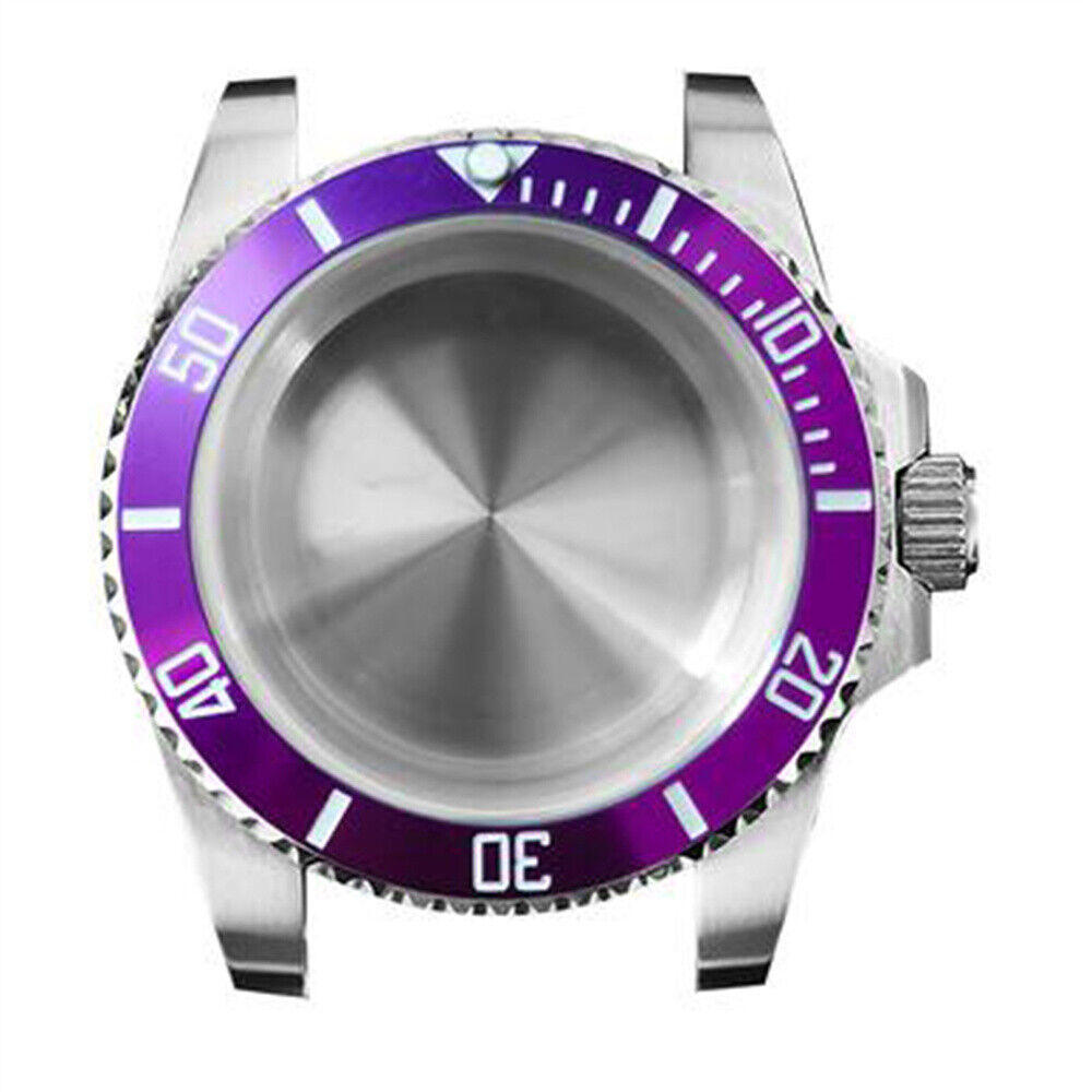 40MM 316L stainless steel watch case with sapphire glass, compatible with NH35 NH36 movements.