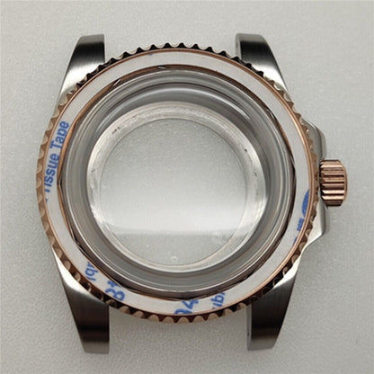 Watch Case Hardened Convex Bubble Mirror Case for NH35/NH36/NH39/NH38 movements, durable design for watch customization.